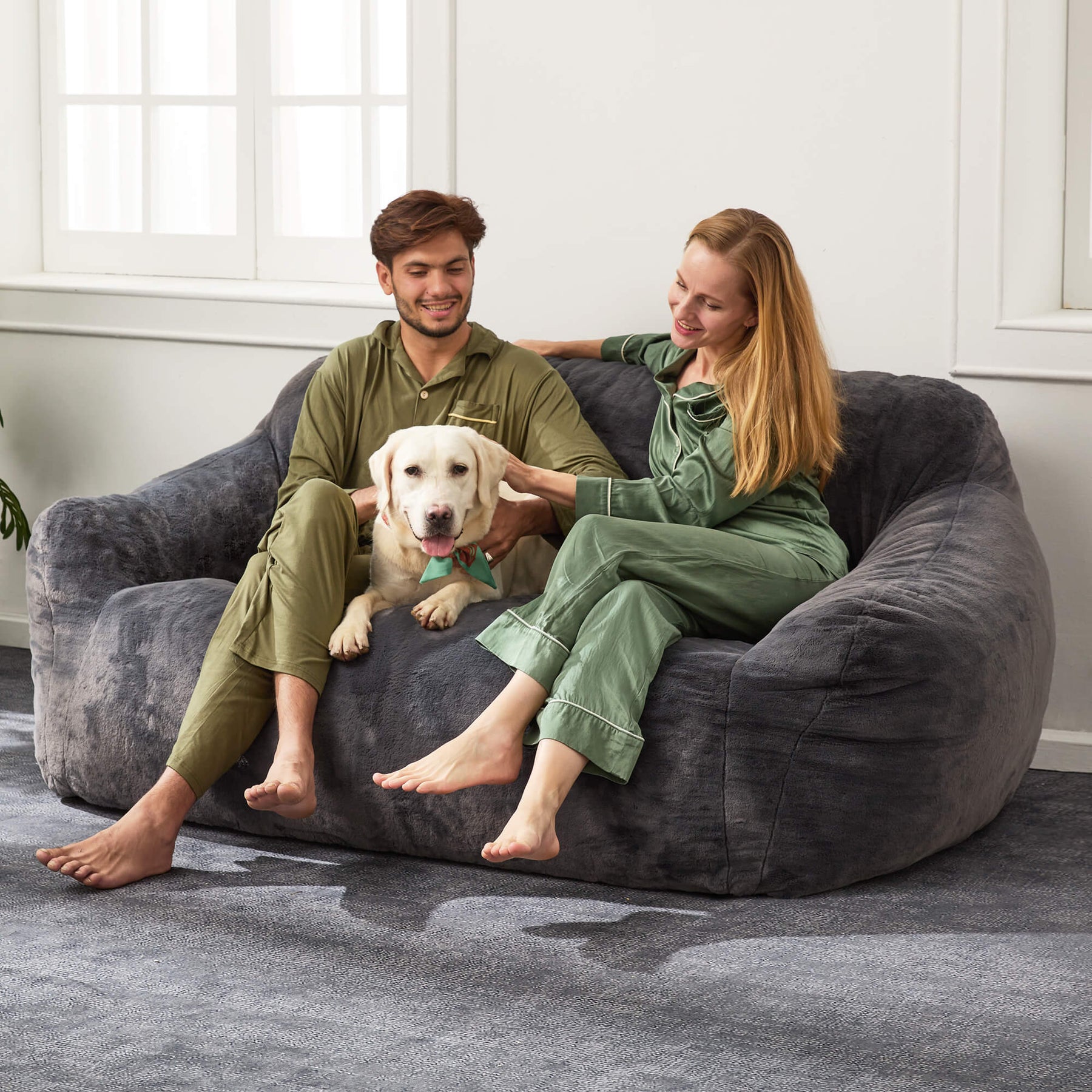 HABUTWAY® Giant Foam-Filled BeanBag Sofa