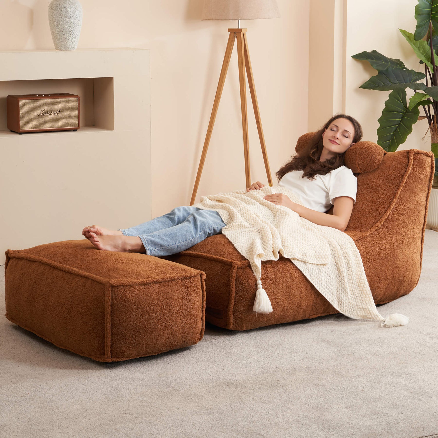 HABUTWAY® Recliner Sofa with Footrest