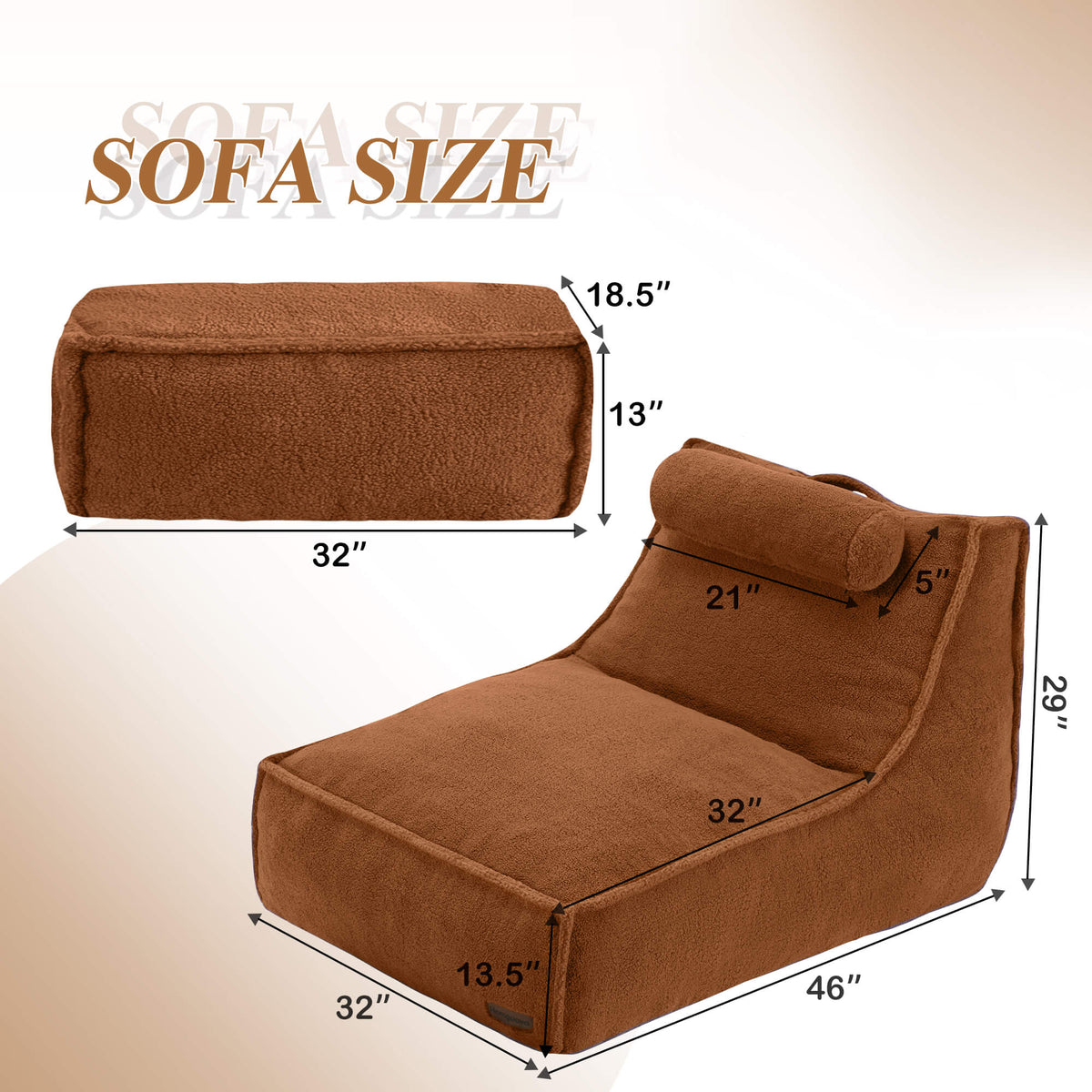 HABUTWAY® Recliner Sofa with Footrest
