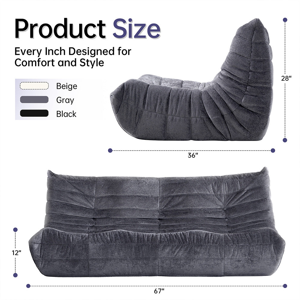 HABUTWAY® Bean Bag Memory Foam Sofa