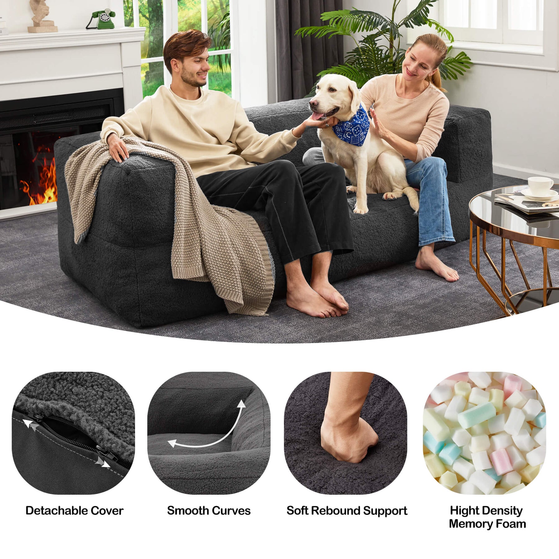 HABUTWAY® Modern Loveseat Couch Sofa