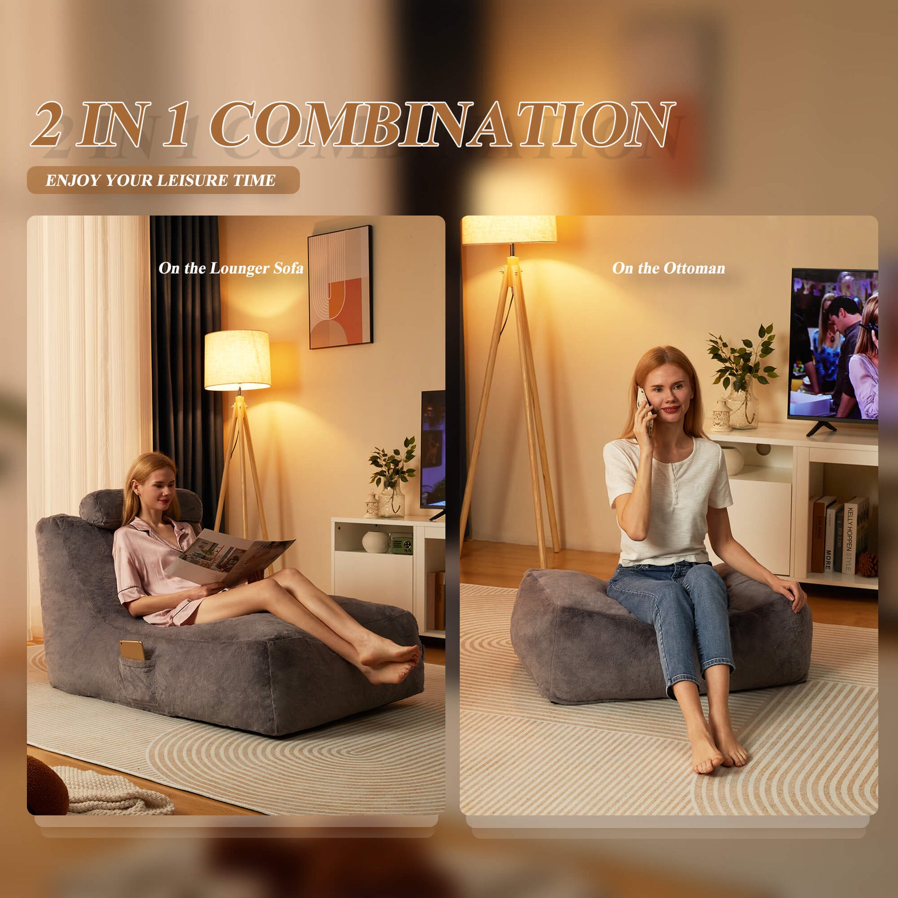 HABUTWAY® Recliner Sofa with Footrest