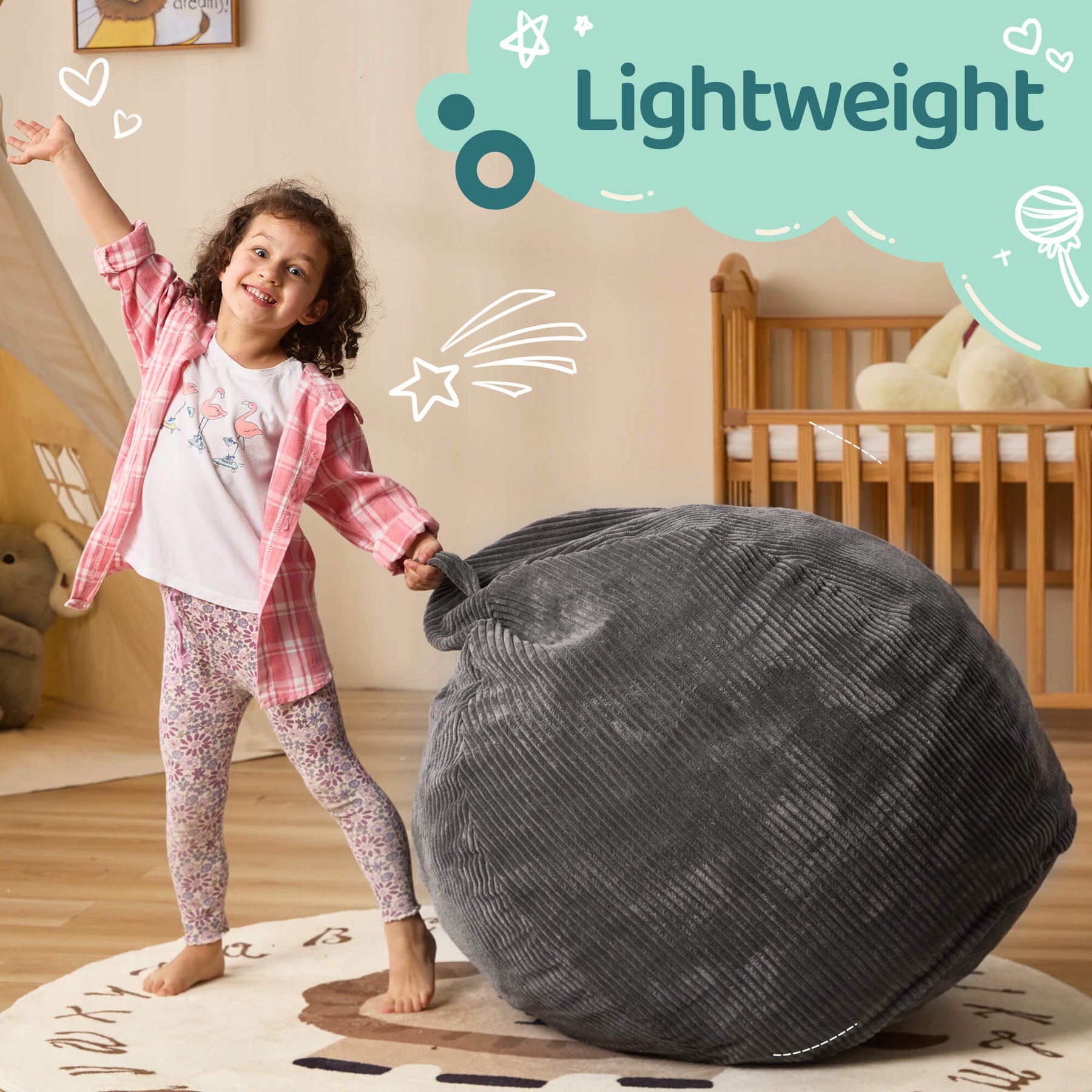 HABUTWAY® Teardrop Bean Bag Chair Children