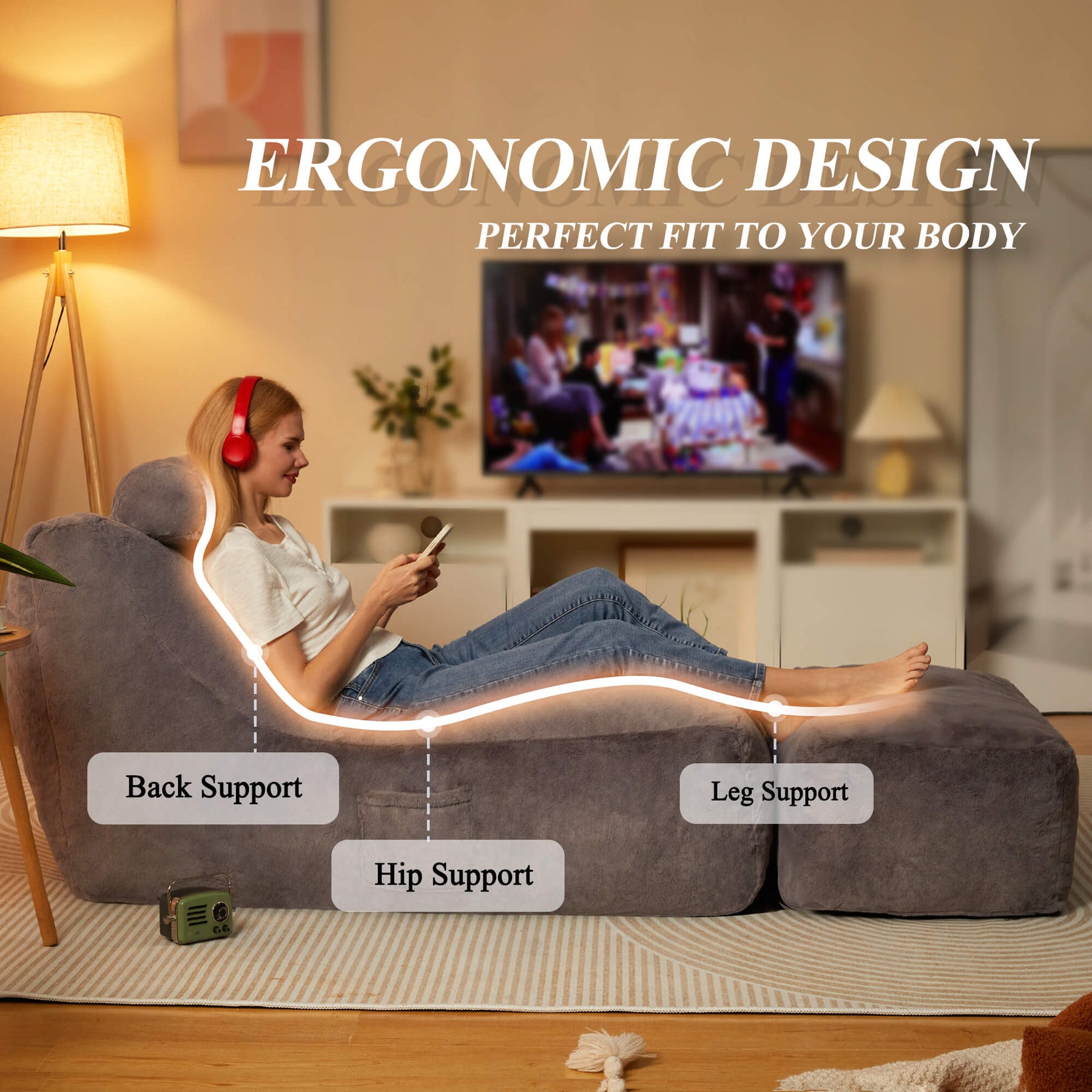 HABUTWAY® Recliner Sofa with Footrest