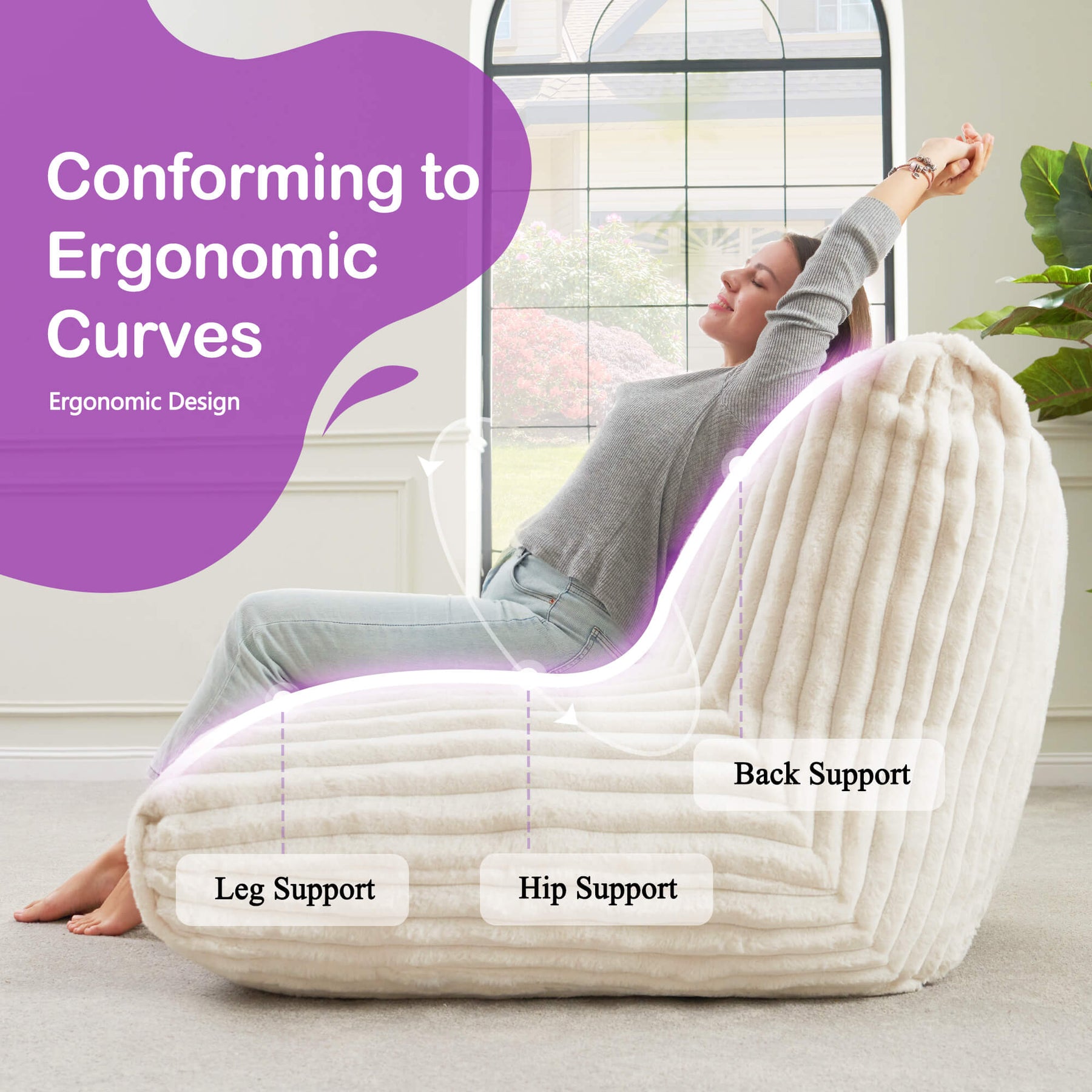 HABUTWAY® Short Corduroy Sofa