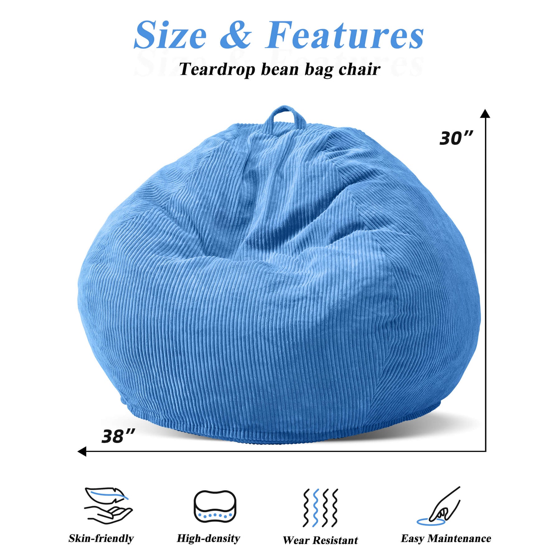HABUTWAY® Teardrop Bean Bag Chair Adult
