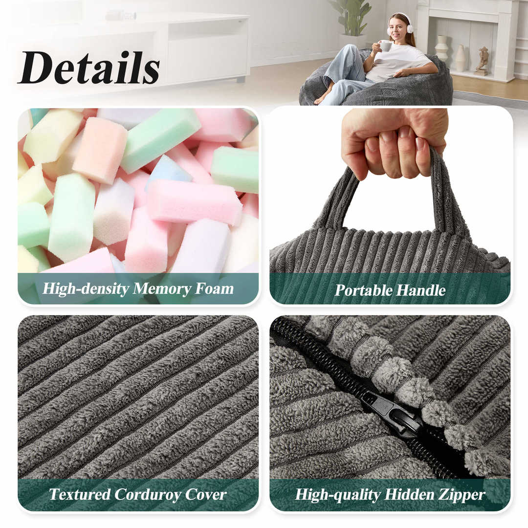 HABUTWAY® Teardrop Bean Bag Chair Adult