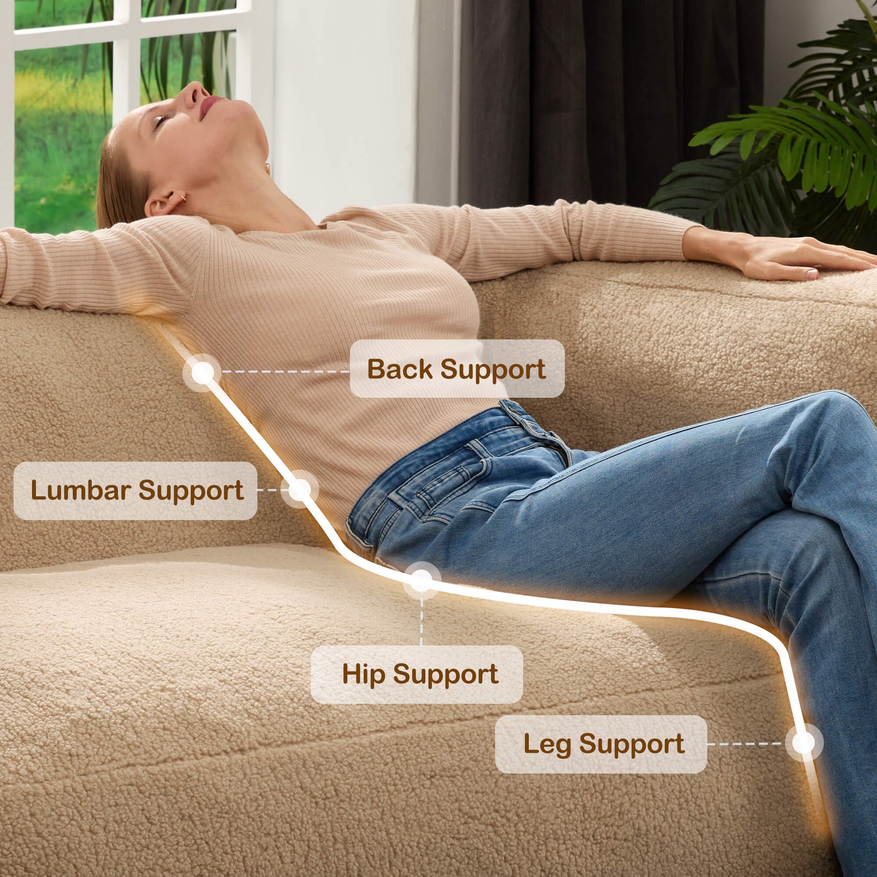 HABUTWAY® Modern Loveseat Couch Sofa