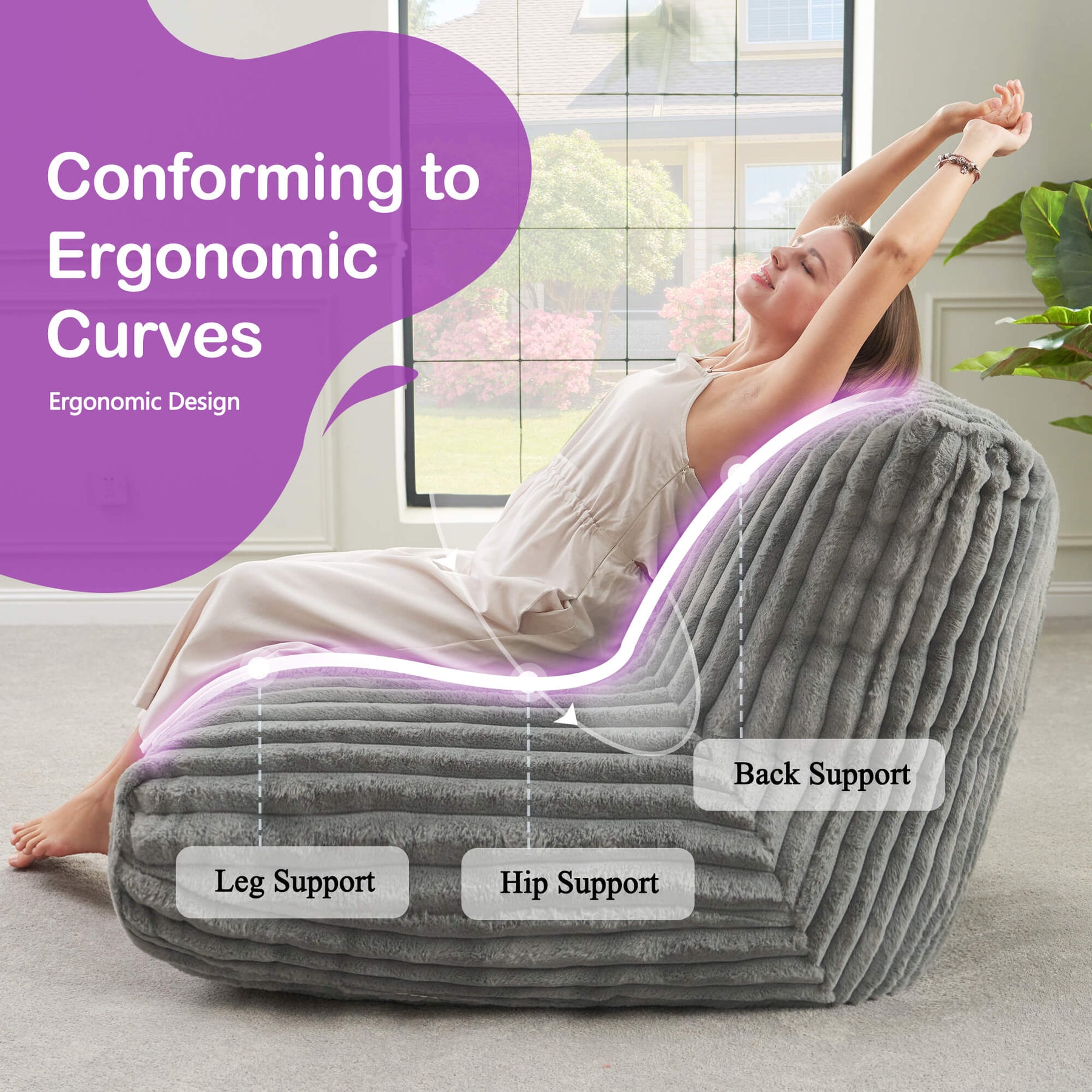 HABUTWAY® Short Corduroy Sofa