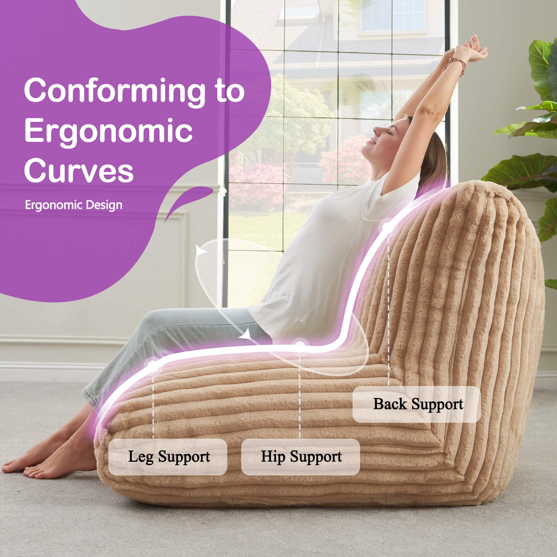 HABUTWAY® Short Corduroy Sofa
