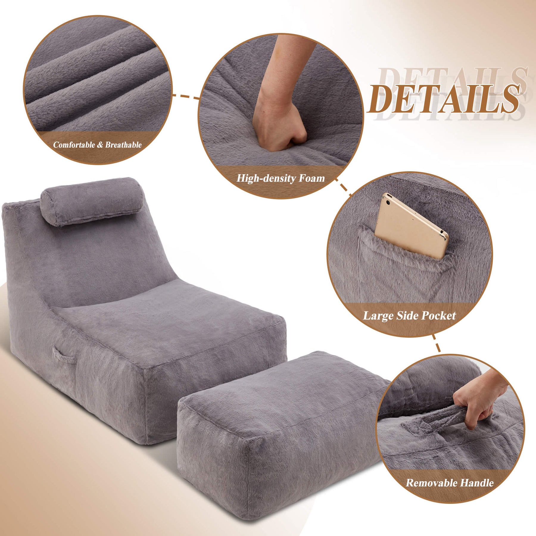 HABUTWAY® Recliner Sofa with Footrest