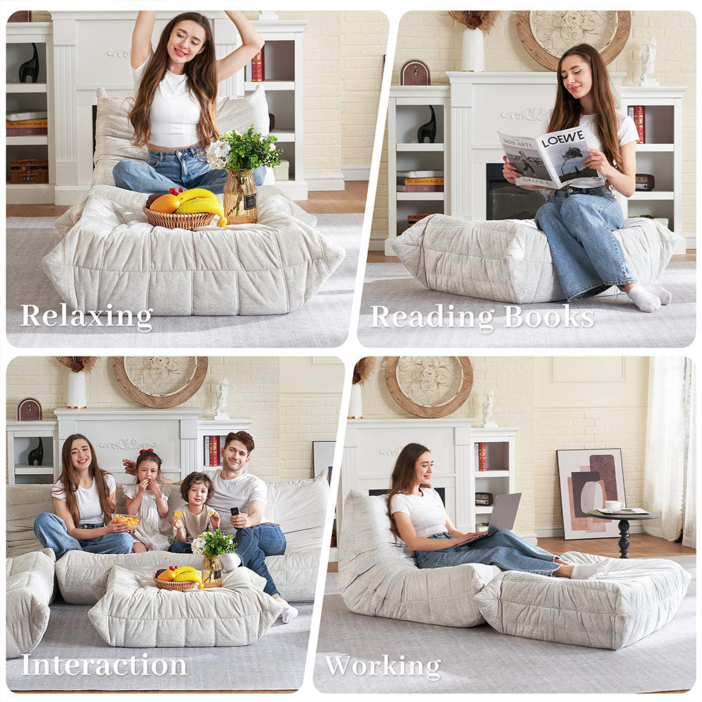 HABUTWAY® Bean Bag Memory Foam Sofa