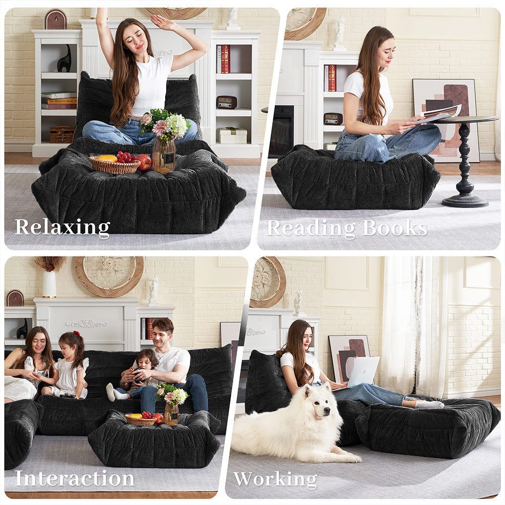 HABUTWAY® Bean Bag Memory Foam Sofa