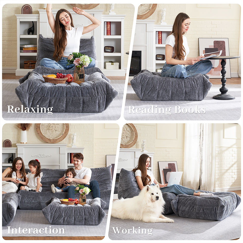 HABUTWAY® Bean Bag Memory Foam Sofa