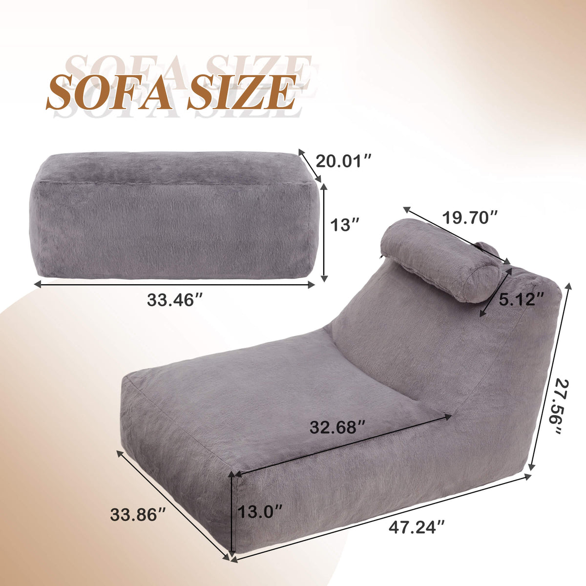 HABUTWAY® Recliner Sofa with Footrest