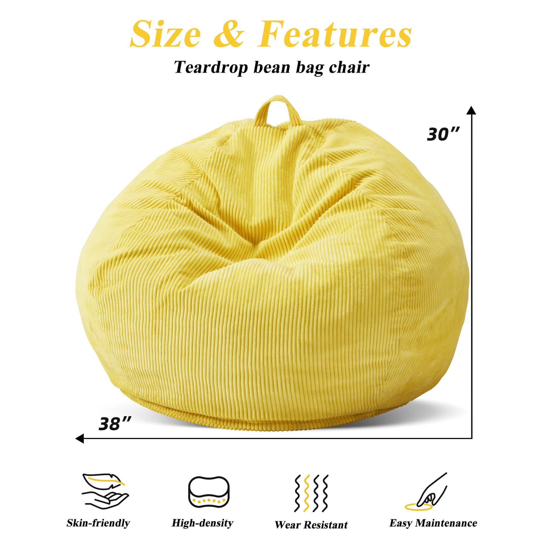 HABUTWAY® Teardrop Bean Bag Chair Adult