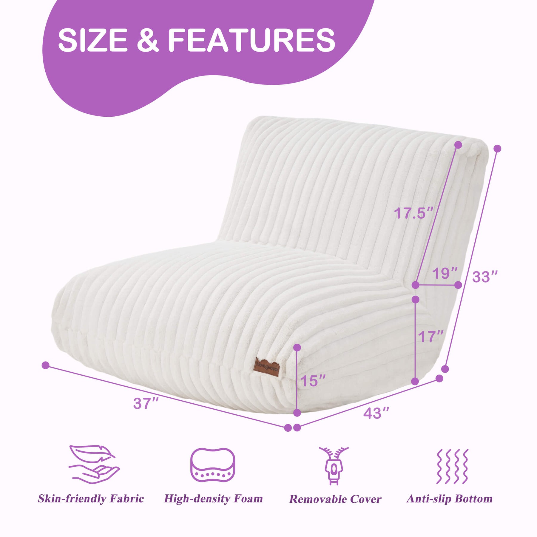 HABUTWAY® Short Corduroy Sofa