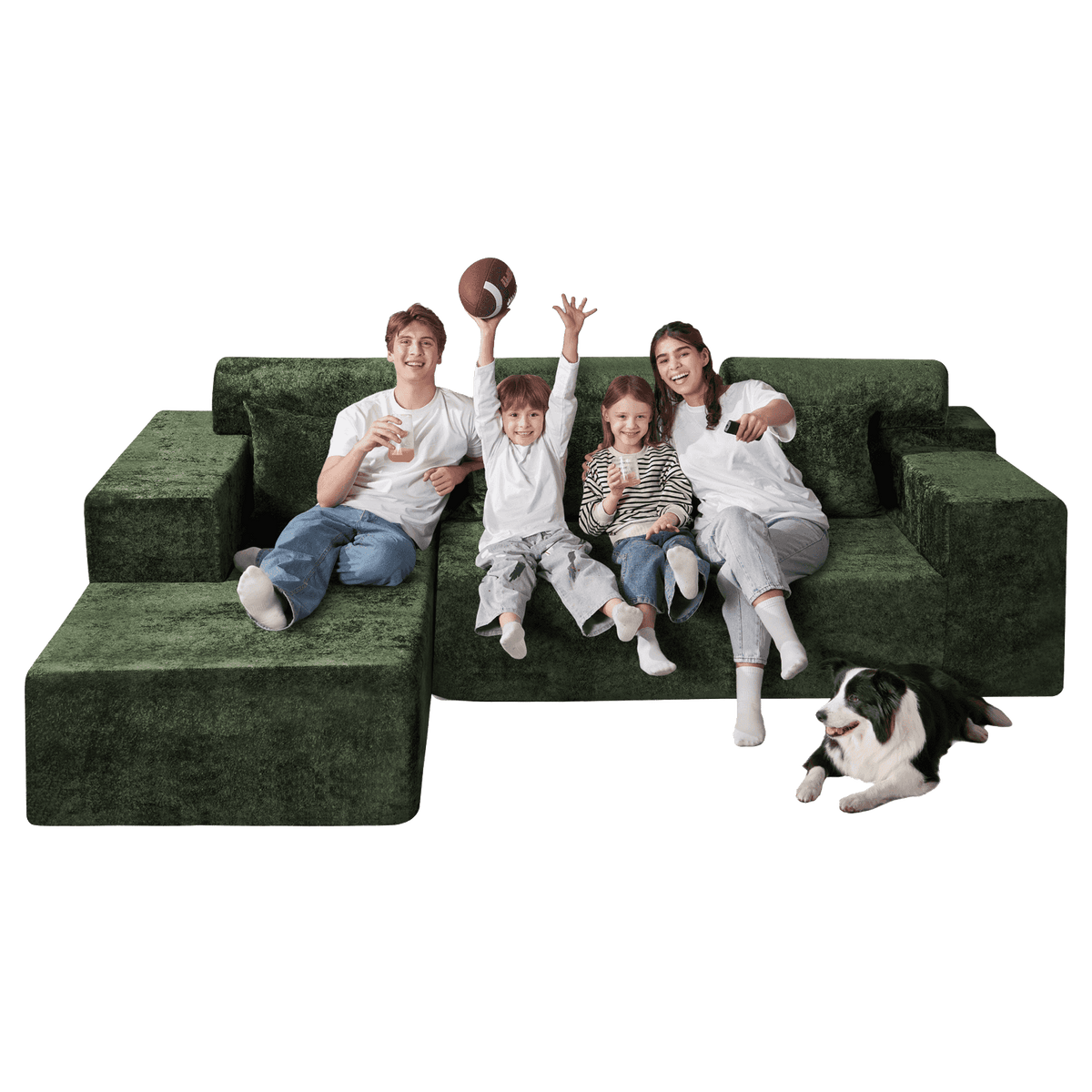 HABUTWAY®L-Shape Modular Sectional Sofa Couch