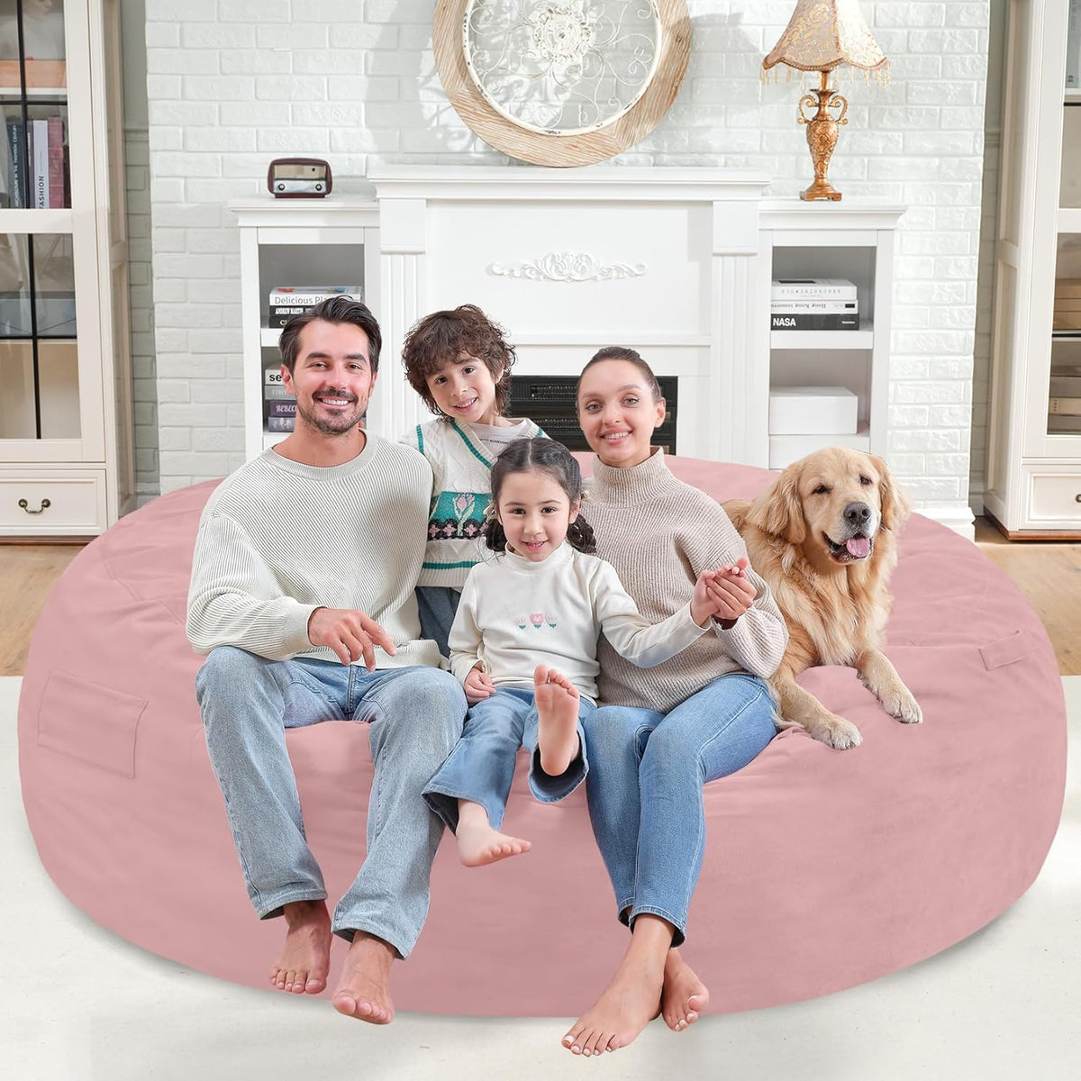 HABUTWAY® 7FT Dutch Velvet Bean Bag Chair