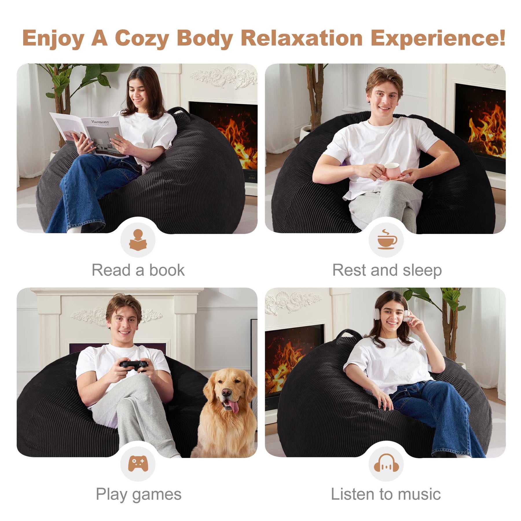 HABUTWAY® Teardrop Bean Bag Chair Adult