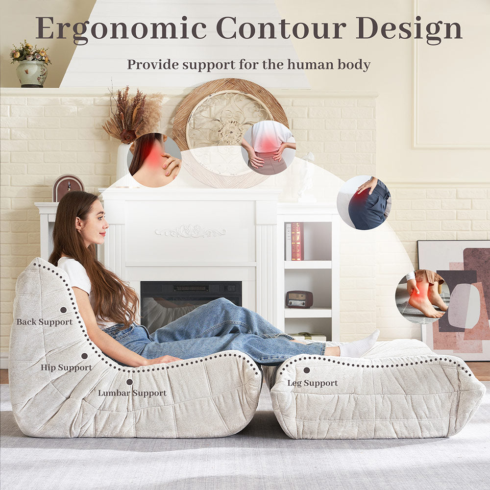 HABUTWAY® Bean Bag Memory Foam Sofa