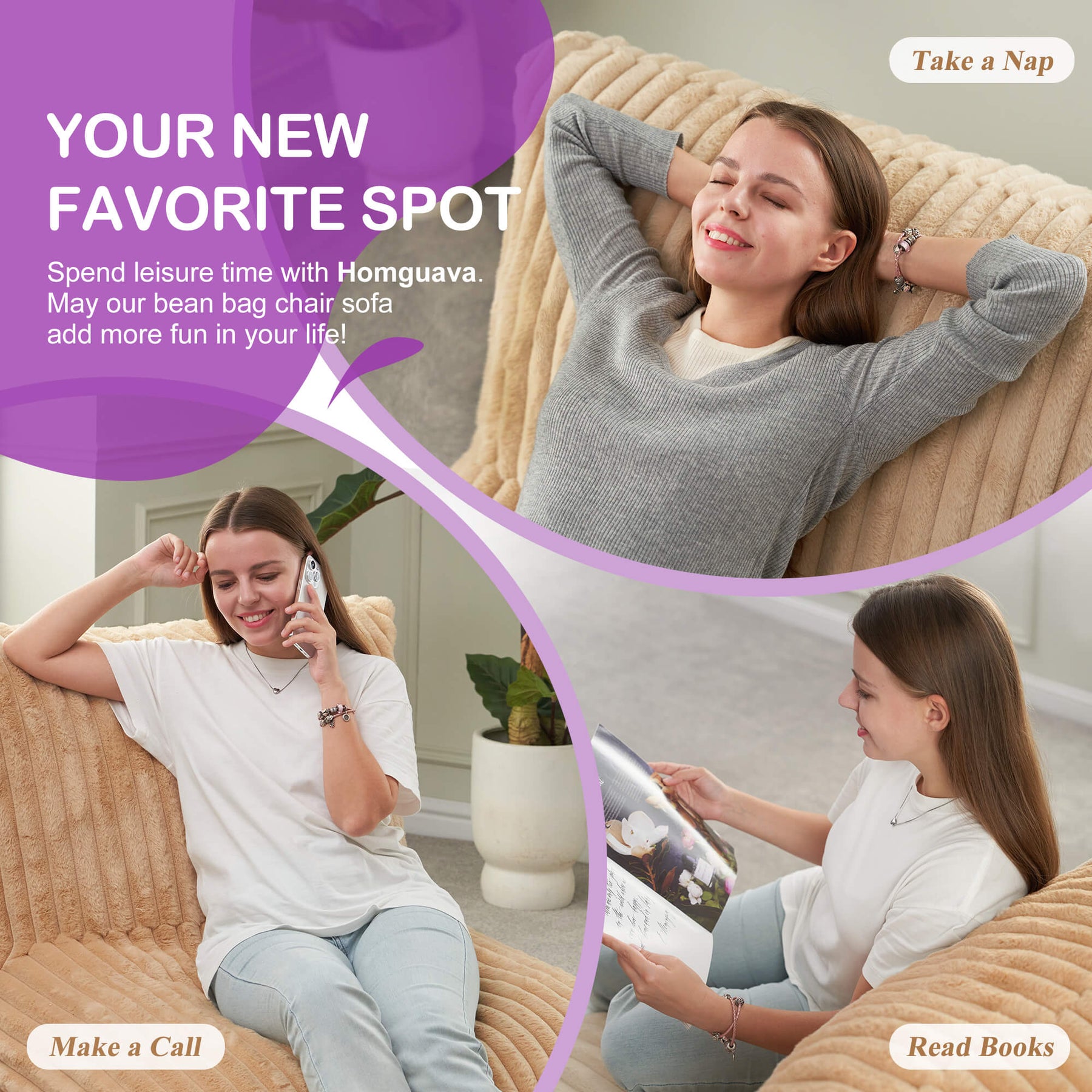 HABUTWAY® Short Corduroy Sofa