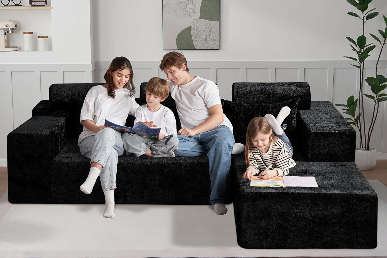 HABUTWAY®L-Shape Modular Sectional Sofa Couch