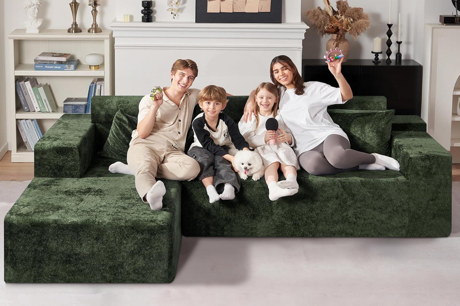 HABUTWAY®L-Shape Modular Sectional Sofa Couch