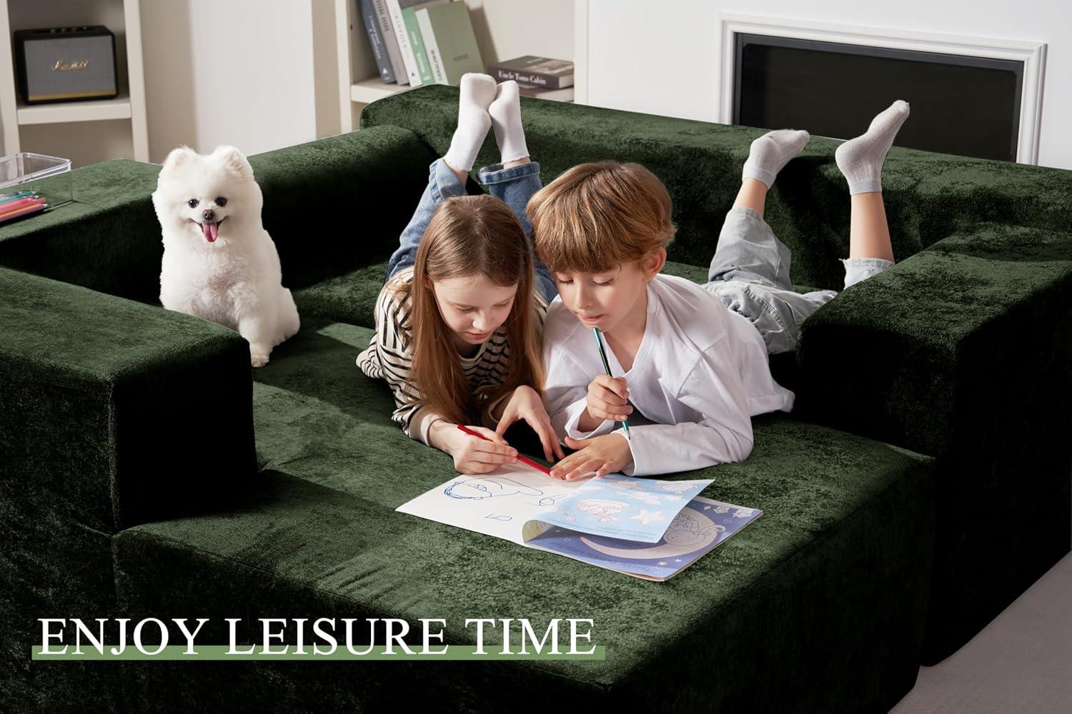 HABUTWAY®L-Shape Modular Sectional Sofa Couch
