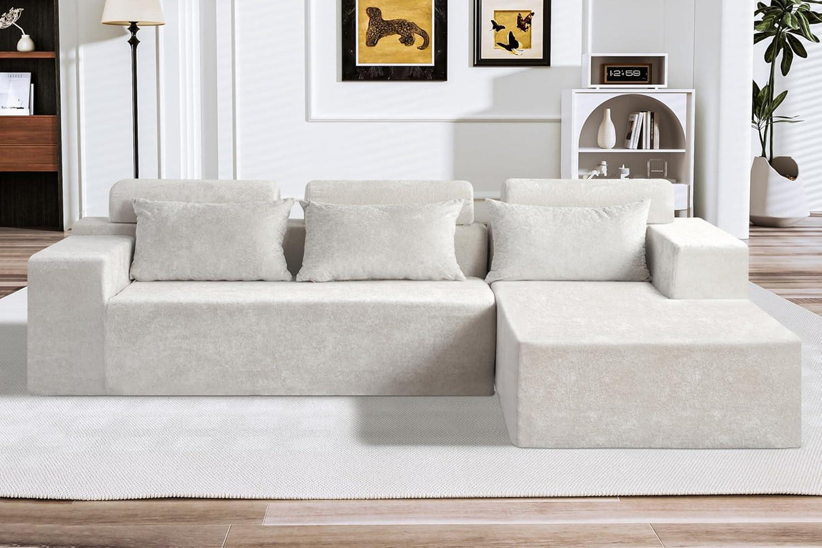 HABUTWAY®L-Shape Modular Sectional Sofa Couch