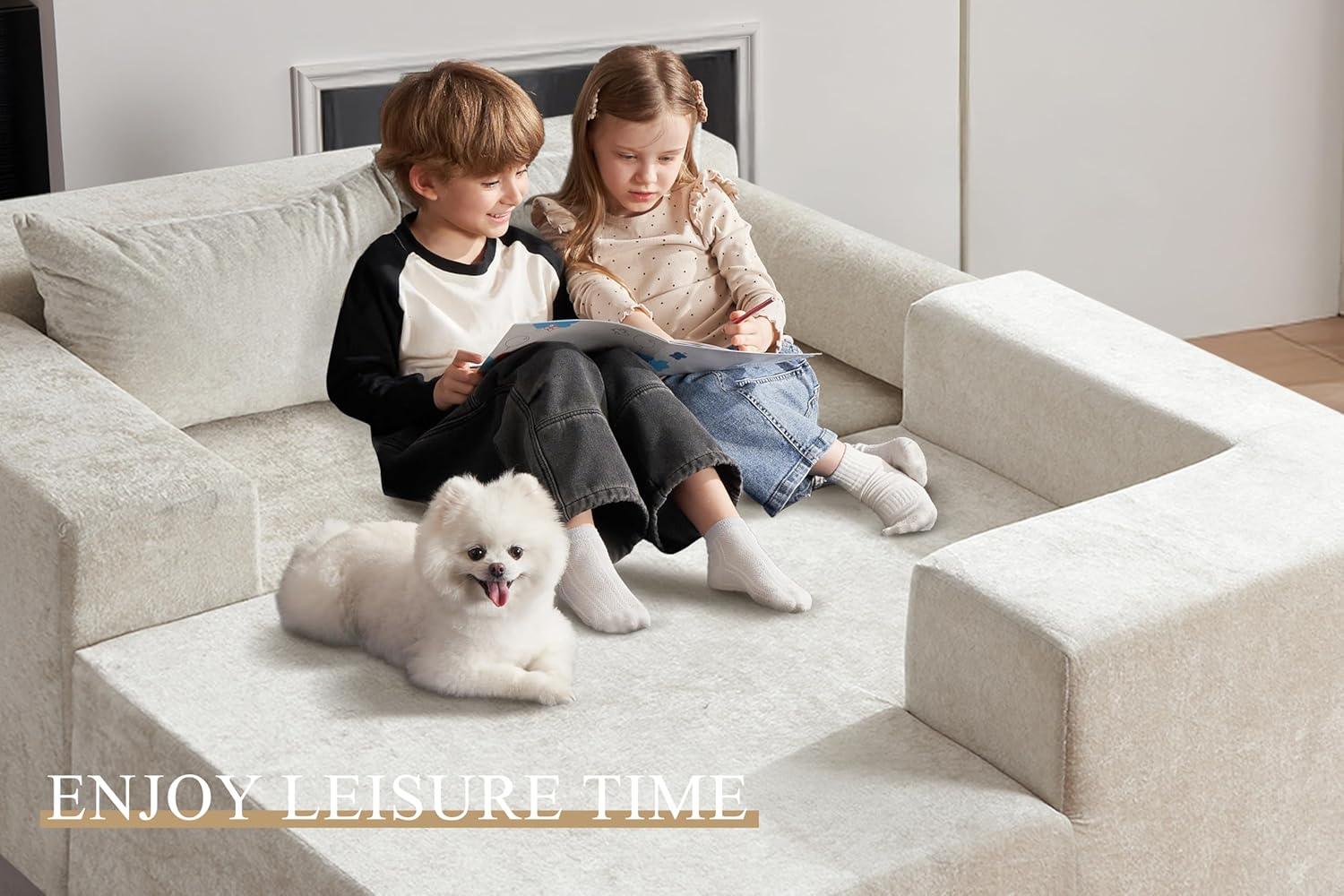 HABUTWAY®L-Shape Modular Sectional Sofa Couch
