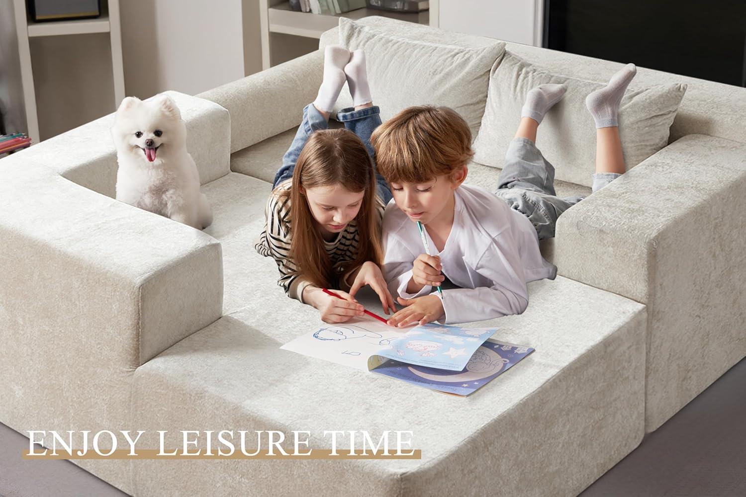 HABUTWAY®L-Shape Modular Sectional Sofa Couch