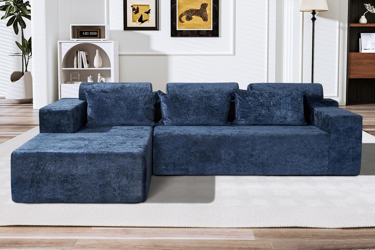 HABUTWAY®L-Shape Modular Sectional Sofa Couch