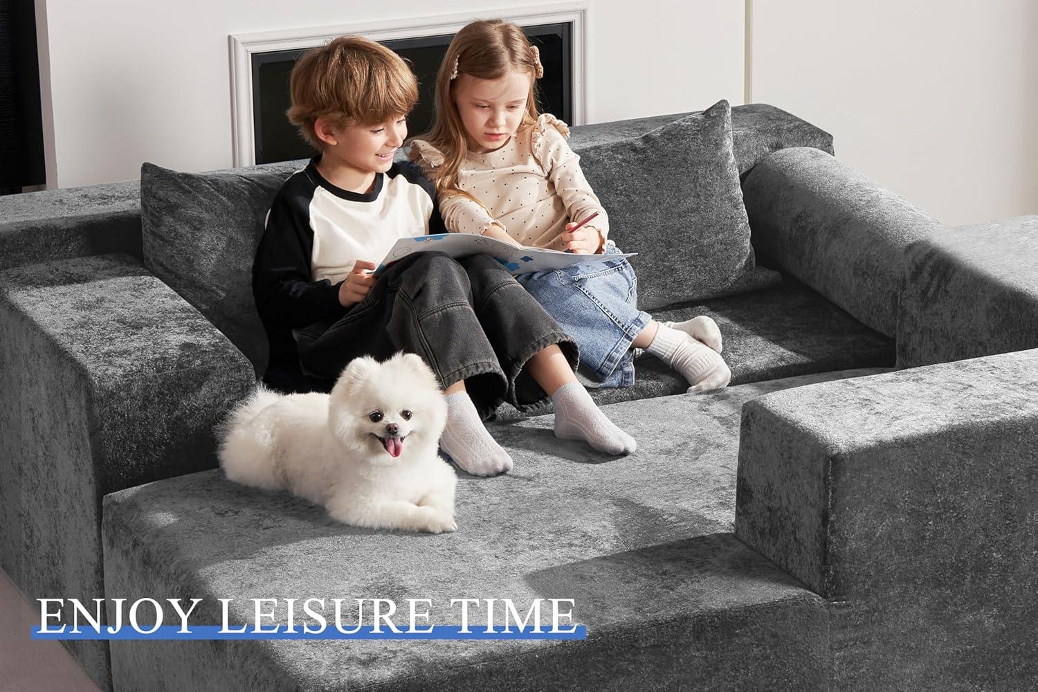 HABUTWAY®L-Shape Modular Sectional Sofa Couch