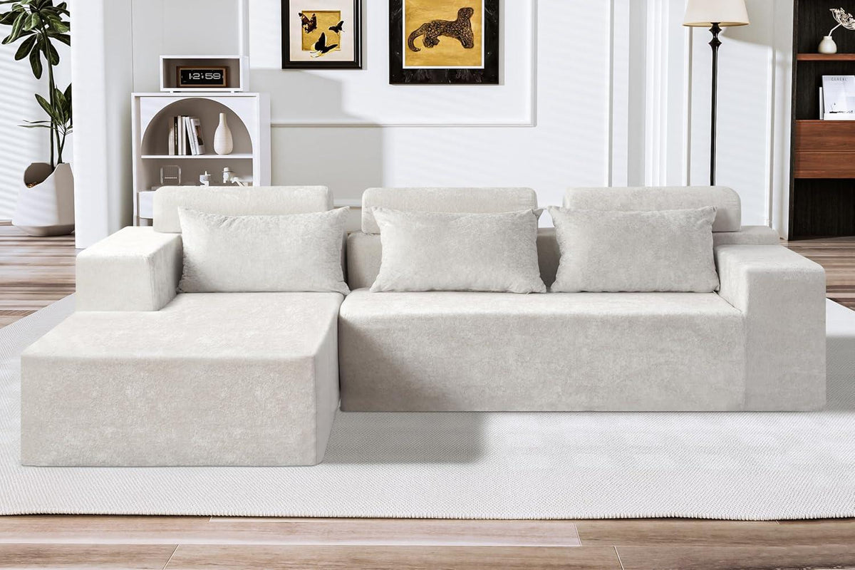 HABUTWAY®L-Shape Modular Sectional Sofa Couch