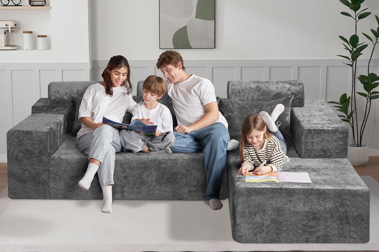 HABUTWAY®L-Shape Modular Sectional Sofa Couch