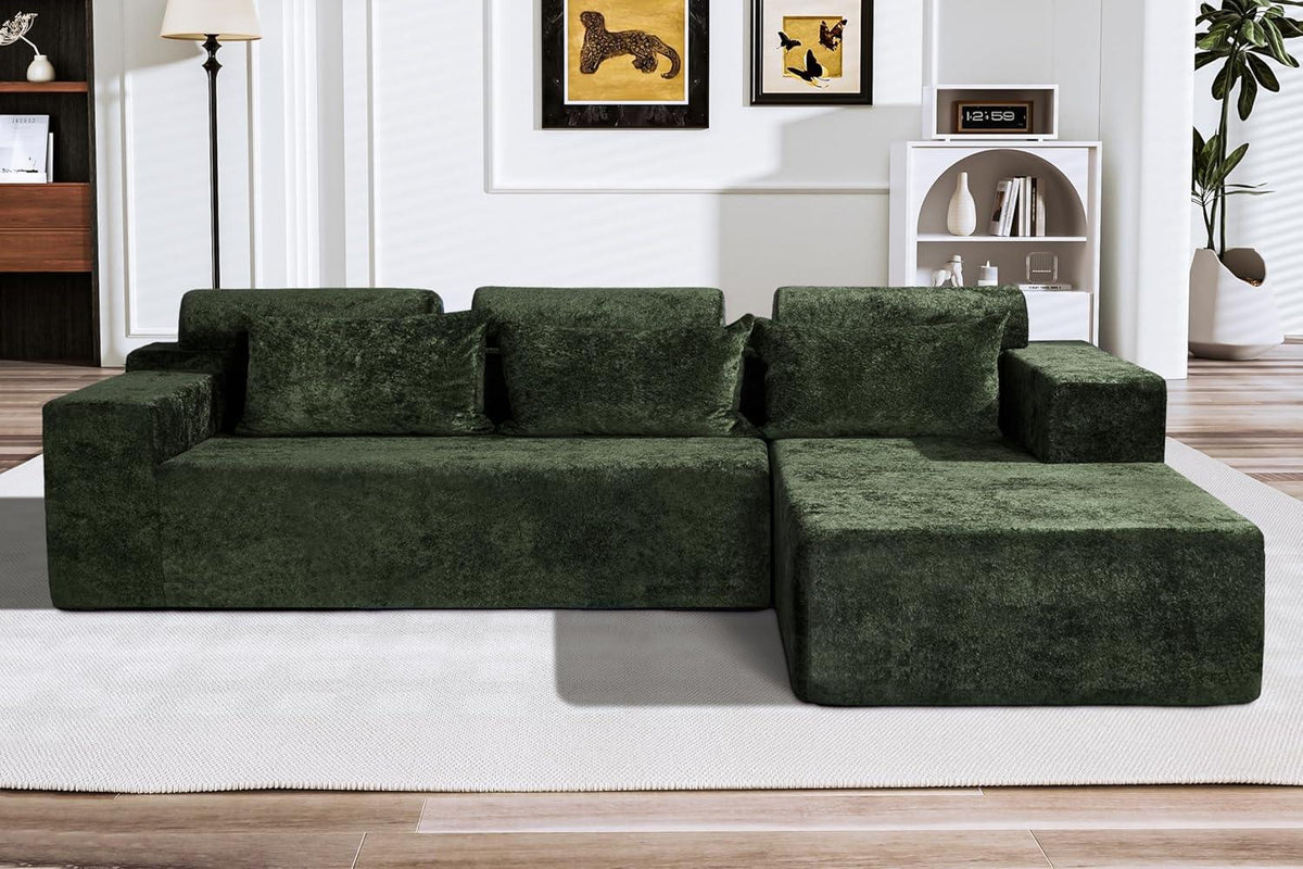 HABUTWAY®L-Shape Modular Sectional Sofa Couch