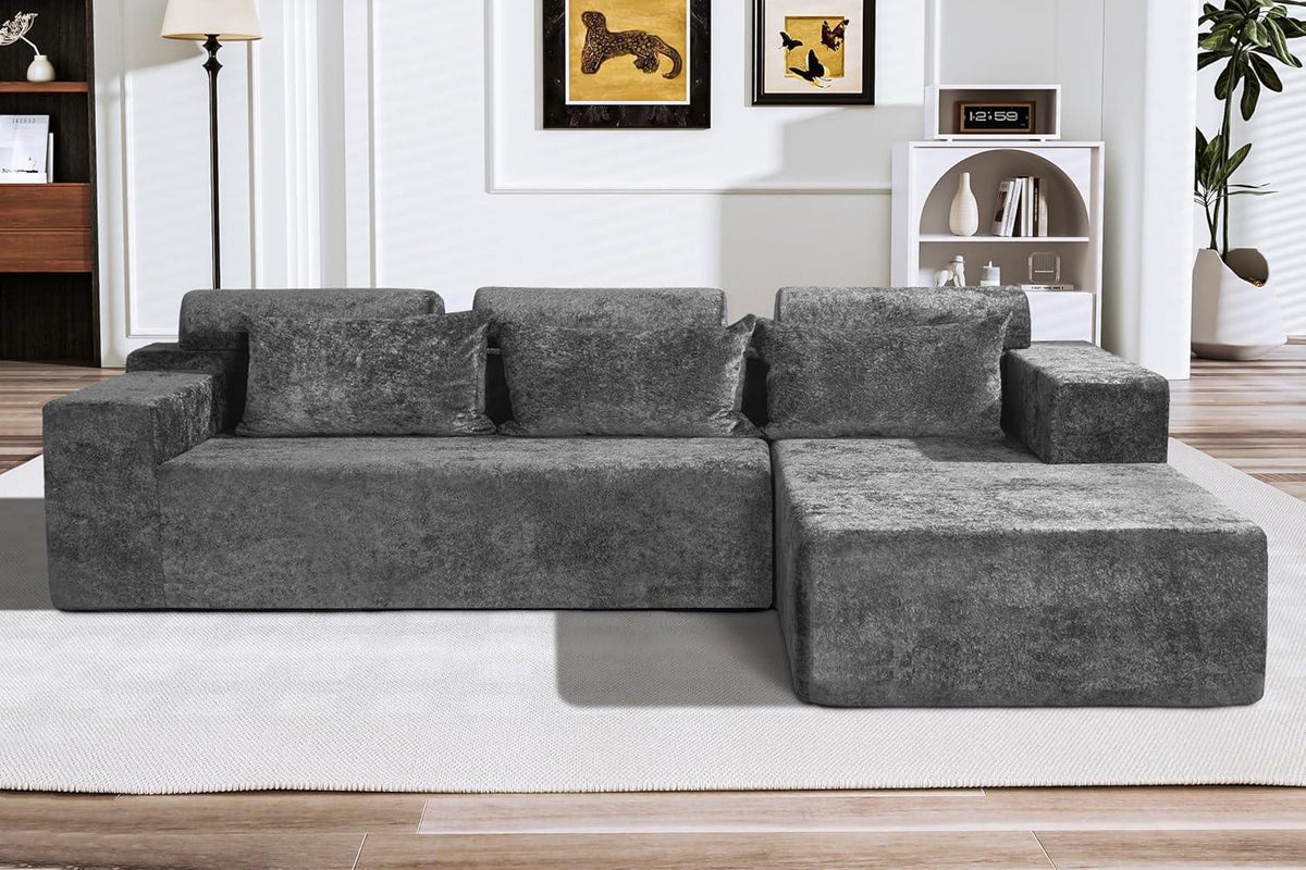 HABUTWAY®L-Shape Modular Sectional Sofa Couch