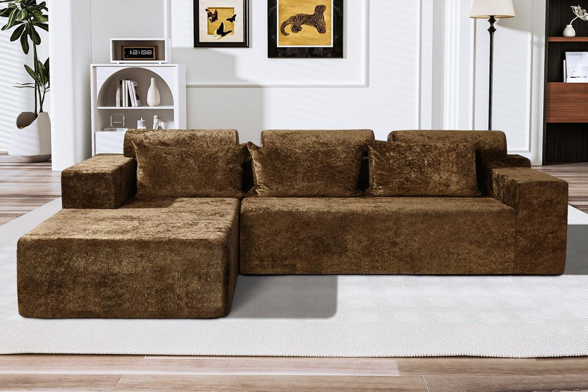 HABUTWAY®L-Shape Modular Sectional Sofa Couch