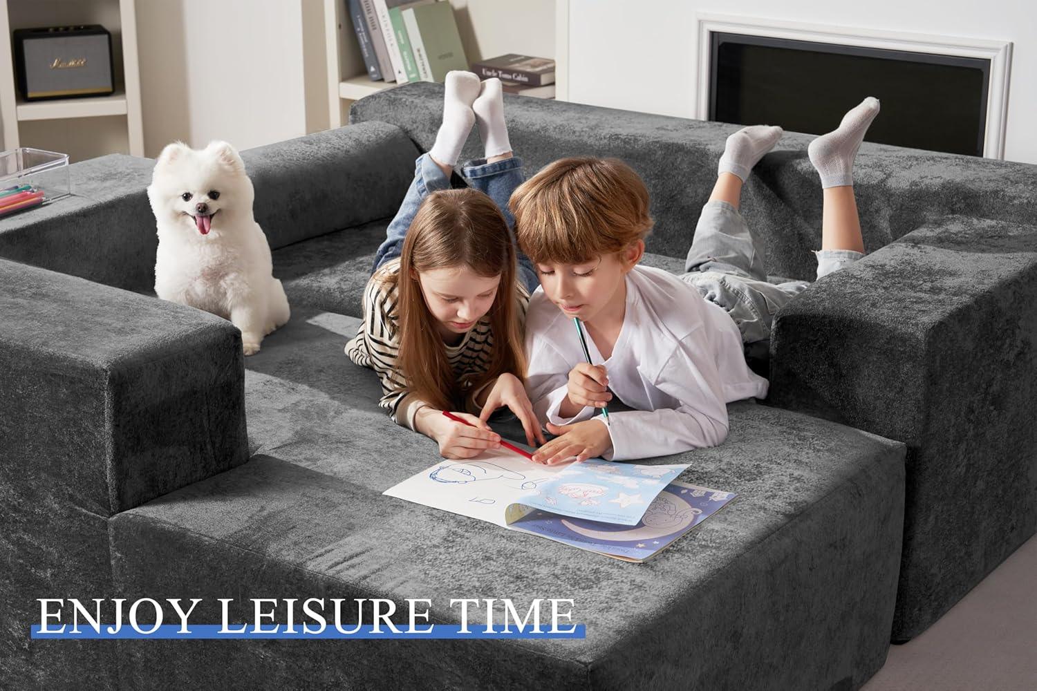 HABUTWAY®L-Shape Modular Sectional Sofa Couch