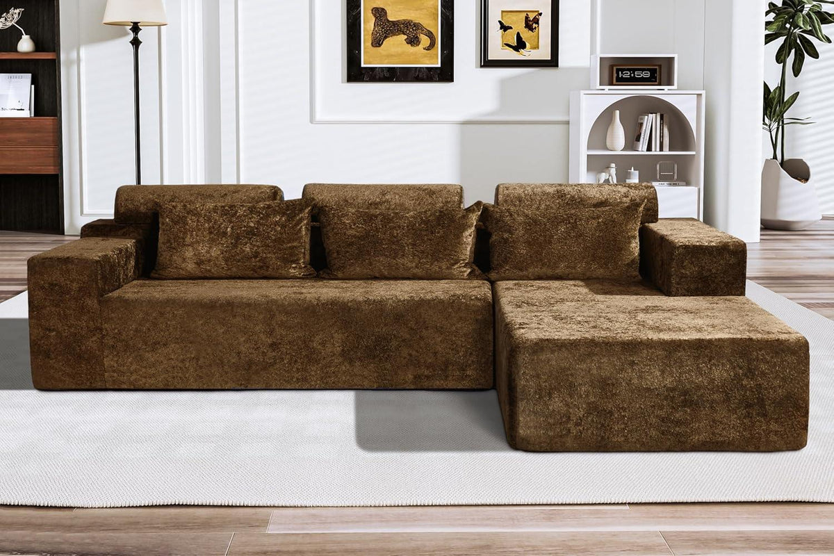 HABUTWAY®L-Shape Modular Sectional Sofa Couch