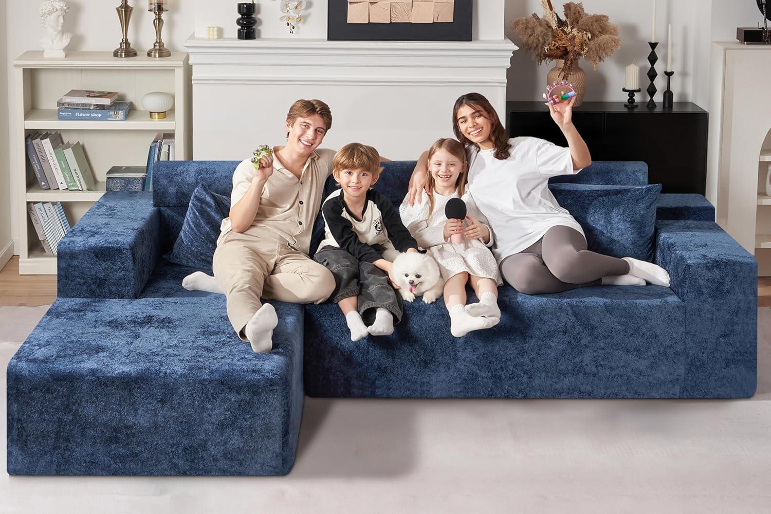 HABUTWAY®L-Shape Modular Sectional Sofa Couch