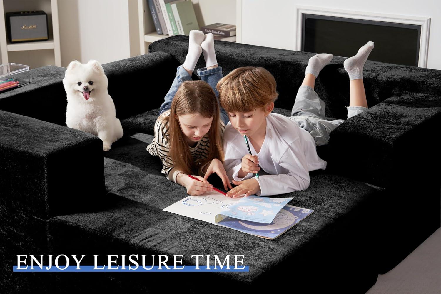 HABUTWAY®L-Shape Modular Sectional Sofa Couch