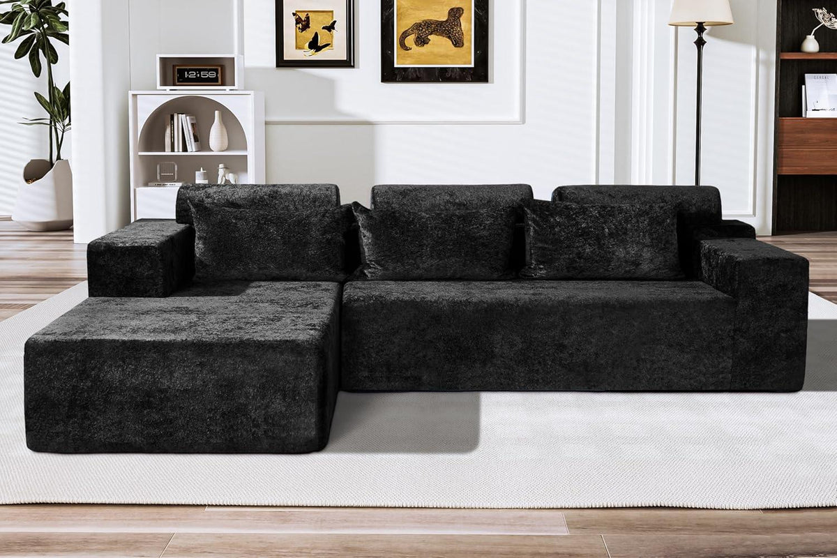HABUTWAY®L-Shape Modular Sectional Sofa Couch