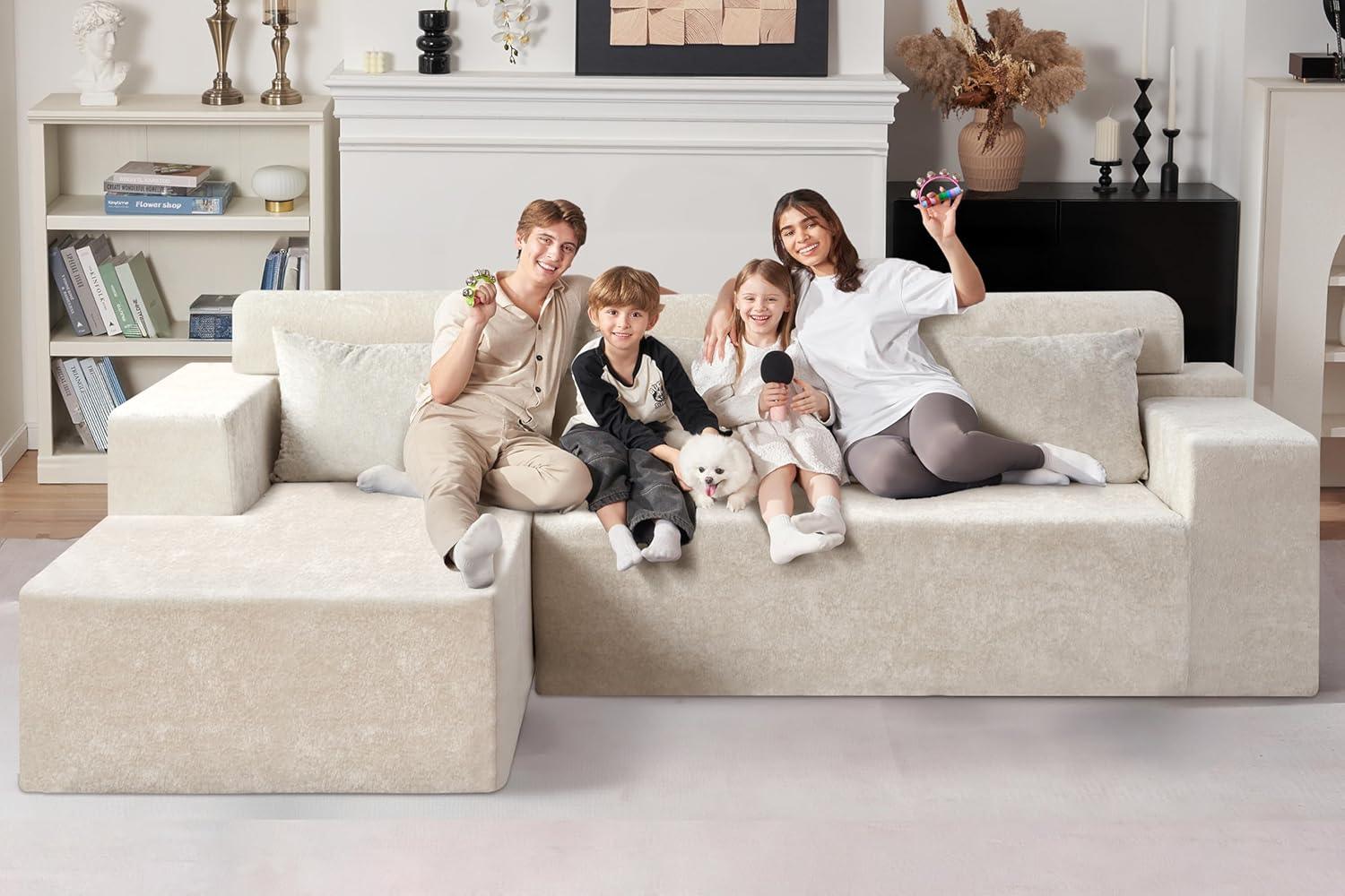 HABUTWAY®L-Shape Modular Sectional Sofa Couch