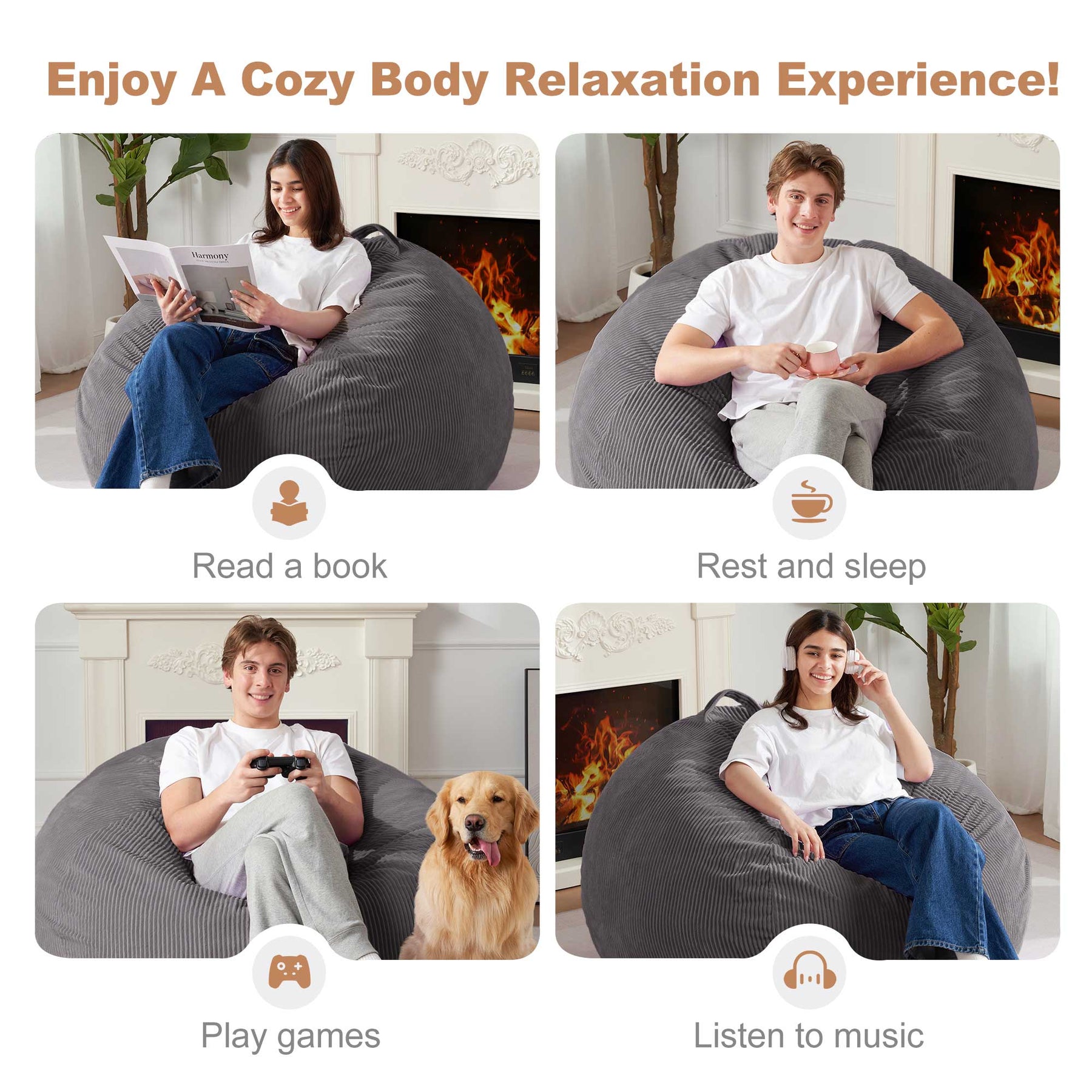 HABUTWAY® Teardrop Bean Bag Chair Adult