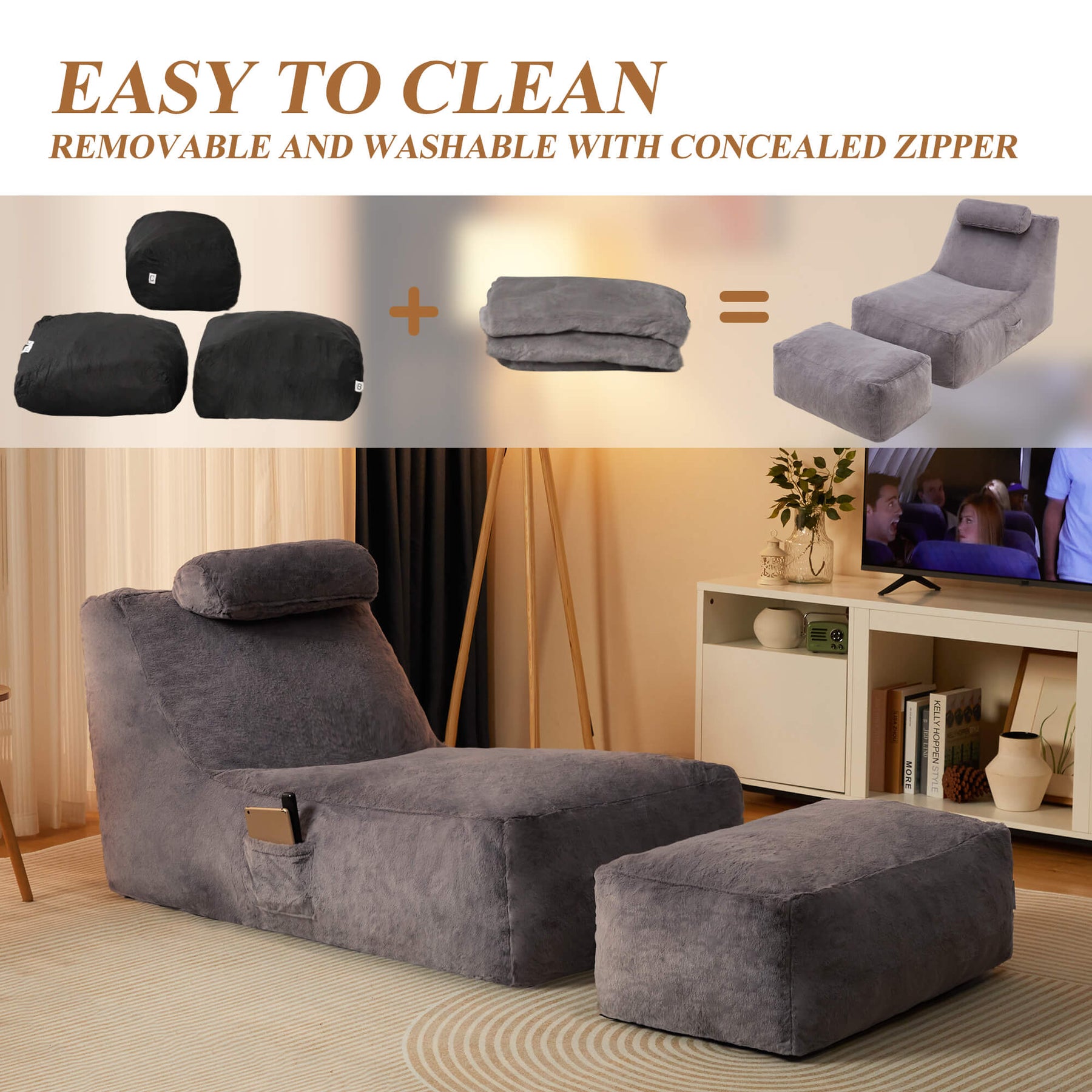 HABUTWAY® Recliner Sofa with Footrest
