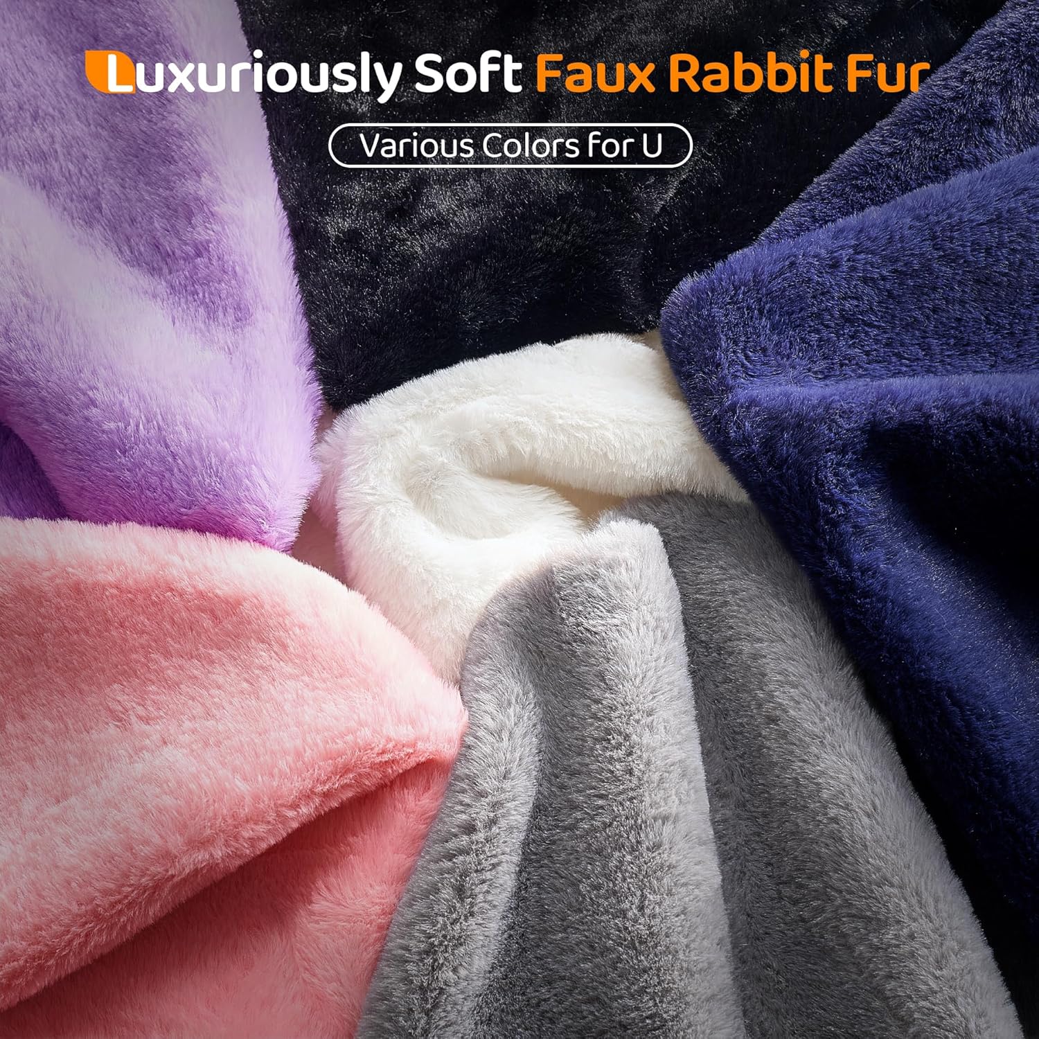 HABUTWAY® Comfy Faux Fur Shell-Shaped Bean Bag Couch