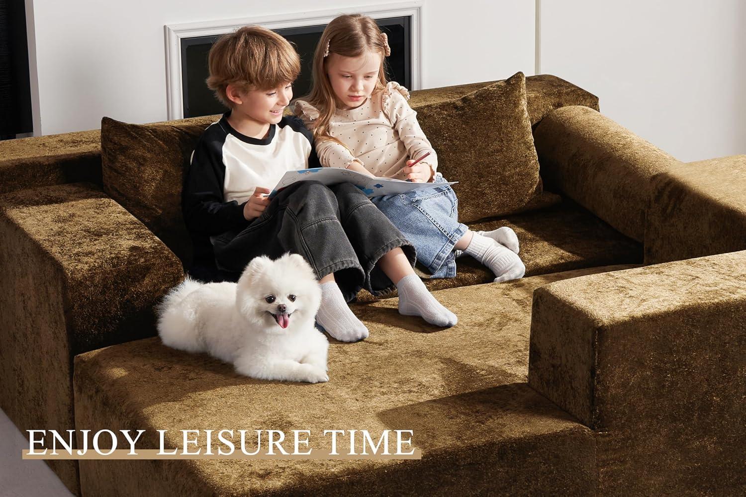 HABUTWAY®L-Shape Modular Sectional Sofa Couch