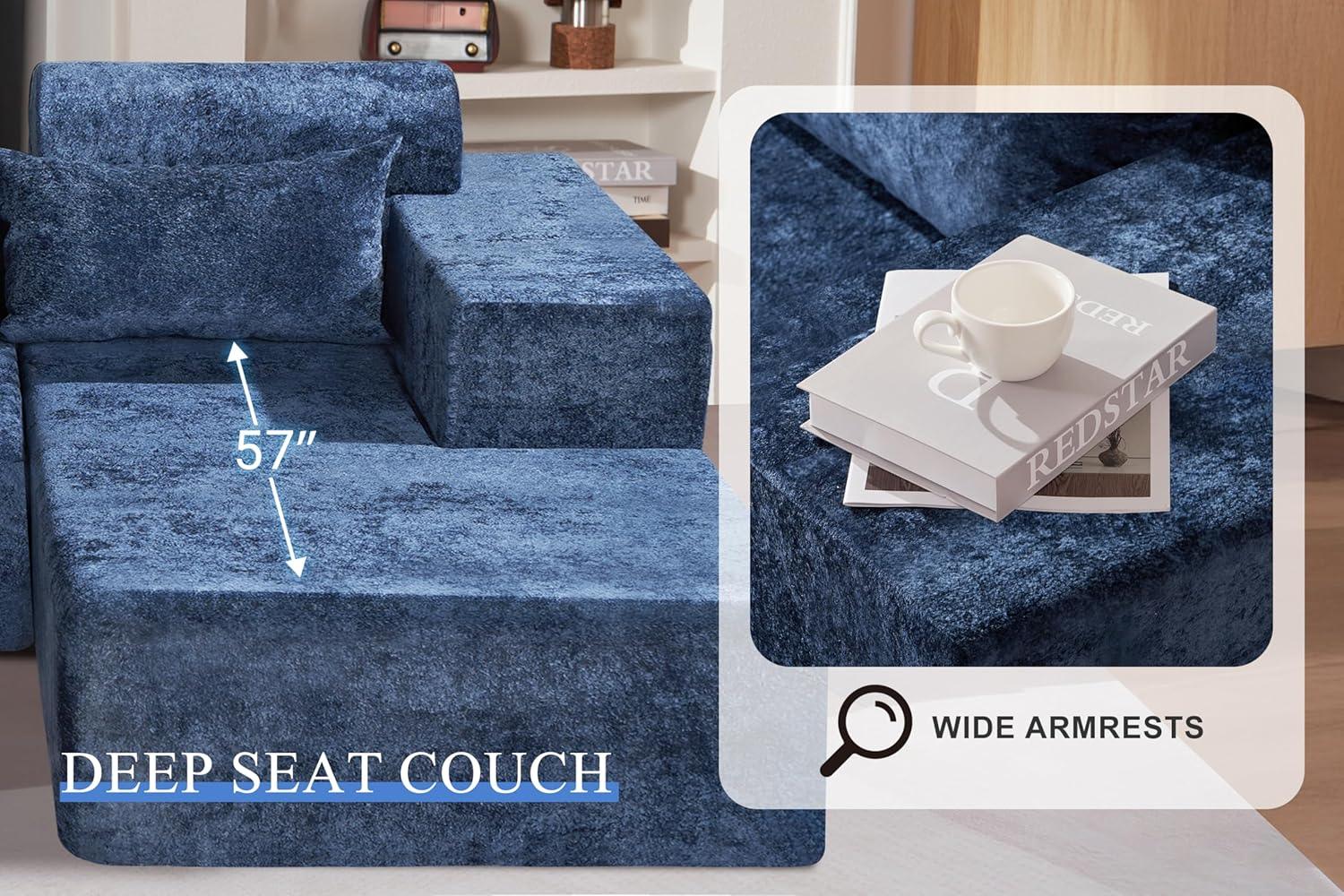 HABUTWAY®L-Shape Modular Sectional Sofa Couch